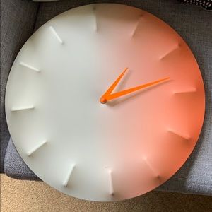 Ikea clock orange gradient